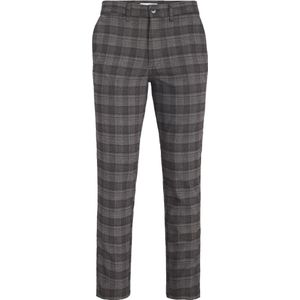 JACK & JONES Ollie Louis Winter Chino regular fit - heren chino - bordeaux rood geruit - Maat: 32/32