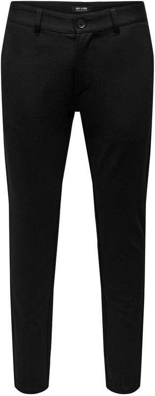 Onsmark - Tapered Fit - Cropped Chinobroek - Beige - Stretchy Stof