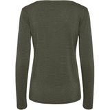 Pieces - Billo T-shirt - Gestreept - Lurex - Lange Mouwen - Regular Fit