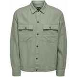 Only & Sons - Onskennet Ls Linen Overshirt - Swamp - Overhemd
