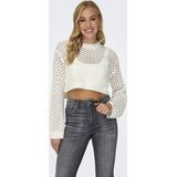 Gebreide Trui - Marshmallow - Ronde Hals - Lange Mouwen - Regular Fit