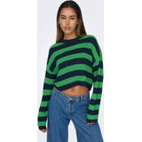 ONLY Gestreepte Trui ONLMALAVI Donkerblauw/ Groen