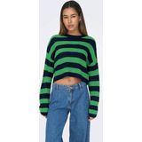 ONLY Gestreepte Trui ONLMALAVI Donkerblauw/ Groen