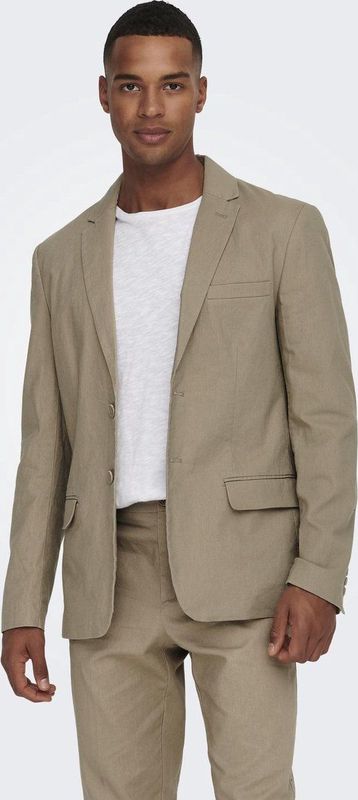 Colbert - Effen - Slim Fit - Licht Gevoerd - Linnen