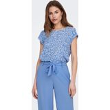 Bestseller - Onlvic S/S AOP Top - Dames - Marine / Aop: Happy Ditsy - Katoen