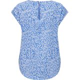 Bestseller - Onlvic S/S AOP Top - Dames - Marine / Aop: Happy Ditsy - Katoen
