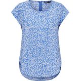 Bestseller - Onlvic S/S AOP Top - Dames - Marine / Aop: Happy Ditsy - Katoen