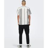 ONLY & SONS - ONSCAIDEN - Overhemd - Cloud Dancer - Korte Mouwen, Knoopsluiting, Regular Fit