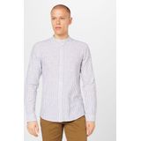 ONLY & SONS - ONSCAIDEN LS MAO STRIPE LINEN SHIRT - Overhemd - Dark navy - Slim fit