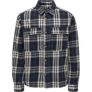 Only&Sons - Scott Check - Flannel Overhemd - Marine