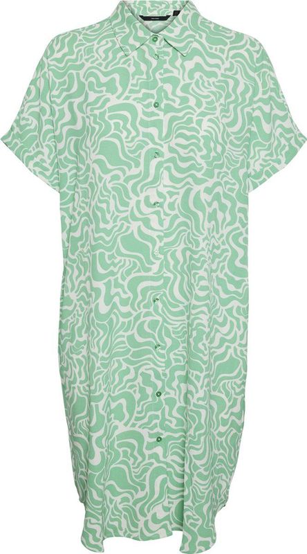 VERO MODA - VMFRIDA GIN SS WIDE DRESS - Dames Jurk - Korte Mouwen - Loose Fit - All-over Print