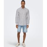 ONLY & SONS - ONSCAIDEN - Overhemd - Dark Navy - Katoen/Linnen