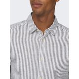 ONLY & SONS - ONSCAIDEN - Overhemd - Dark Navy - Katoen/Linnen