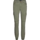 Cargo Broek - Enkel Lengte - Slim Fit - Enzymwassing - Cargozakken