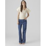 VERO MODA - VMGINNY - T-shirt - Eggnoga - Korte Mouwen
