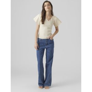 VERO MODA - VMGINNY - T-shirt - Eggnoga - Korte Mouwen