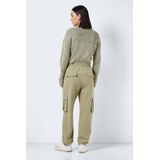 Cargobroek - Zwart - Katoen - High-Rise Taille met Trekkoord