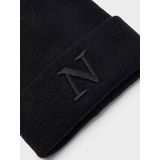 NAME IT Uniseks Nknmalik Knit Beanie Noos muts, zwart, 54/55 cm