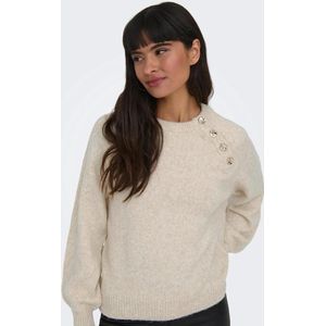 ONLY - Trui - Beige - Acryl - Lange Mouwen, Ronde Hals