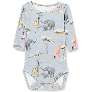 Bestseller A/S Baby-jongens NBMJUPAR LS Body, Dusty Blue, 50, Dusty Blue., 50 cm