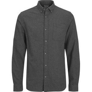 Overhemd - Slim-Fit - Blauw - Gebreide Stof