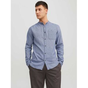 Jack & Jones - Overhemd - Blauw - Kreukherstellend Materiaal