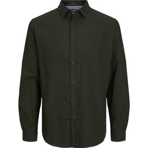 Bestseller A/S Jjegingham T-shirt van keperstof L/S Noos herenhemd, Rosin/Detail:/Solid/Slim Fit, M, Rosin/Detail: /Solid/Slim Fit