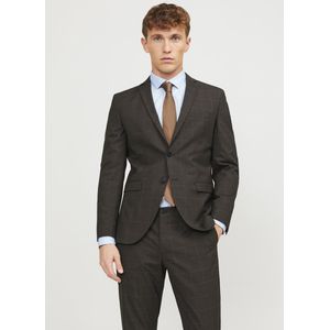 JACK & JONES Blazer - Chocolade Taart - Polyester/Wol - Enkele Rij Knopen