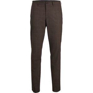 JACK & JONES Solaris Check Trouser loose fit - heren pantalon - donkerbruin