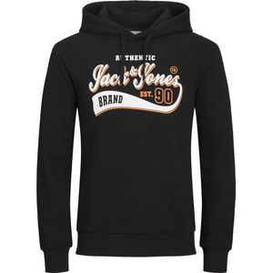 JACK & JONES PLUS SIZE Hoodie JJELOGO Plus Size met Printopdruk Zwart