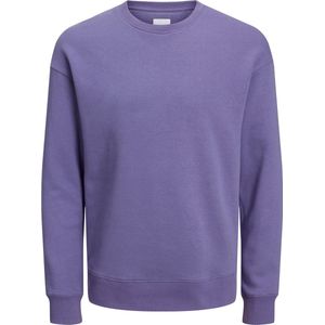 JACK & JONES Star basic sweat crew neck regular fit, heren sweatshirt katoenmengsel met O-hals, paars