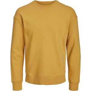 JACK & JONES Star basic sweat crew neck regular fit, heren sweatshirt katoenmengsel met O-hals, okergeel