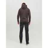 JACK & JONES Star basic sweat hood regular fit - heren hoodie katoenmengsel met capuchon - bruin