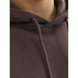 JACK & JONES Star basic sweat hood regular fit - heren hoodie katoenmengsel met capuchon - bruin