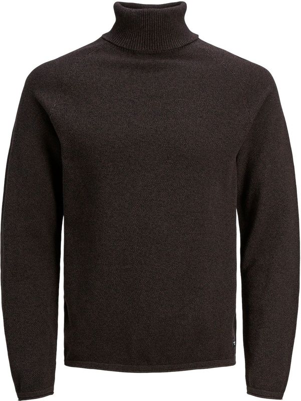 JACK & JONES - Hill Knit - Pullover - Bruin Melange - Katoen