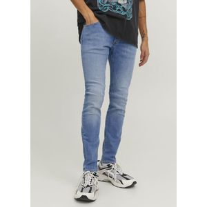 JACK & JONES - Skinny Fit Jeans - Denimblauw - Katoen Met Stretch