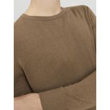 VENTI - Body Fit - Overhemd - Bruin - Strijkvriendelijk