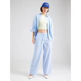 ONLY - ONLAugusta - Broek - Lichtblauw/Wit - Wide Leg - Mid Waist