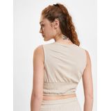 Only - Mouwloze V-hals Top - Wit - Pumice