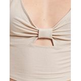 Only - Mouwloze V-hals Top - Wit - Pumice