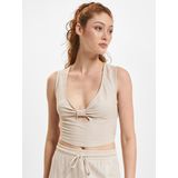 Only - Mouwloze V-hals Top - Wit - Pumice