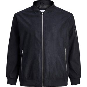 Bomberjas - Lichtgrijs - Faux Suède - Plus Maten