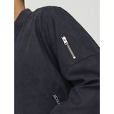 Bomberjas - Lichtgrijs - Faux Suède - Plus Maten