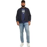 Bomberjas - Lichtgrijs - Faux Suède - Plus Maten