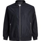 Bomberjas - Lichtgrijs - Faux Suède - Plus Maten