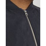 JACK & JONES Jjerocky Bomberjack van synthetisch suède voor heren, Gitzwart. Details: kunstsuède