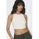 Blousetop - Effen - Jersey - Mouwloos - Aansluitende Pasvorm