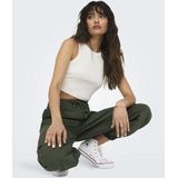 Blousetop - Effen - Jersey - Mouwloos - Aansluitende Pasvorm