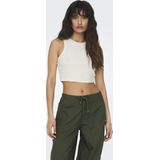 Blousetop - Effen - Jersey - Mouwloos - Aansluitende Pasvorm