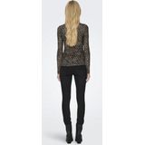 Only Onlerica Life Mesh Top Jrs Noos Dames Panterprint Top
